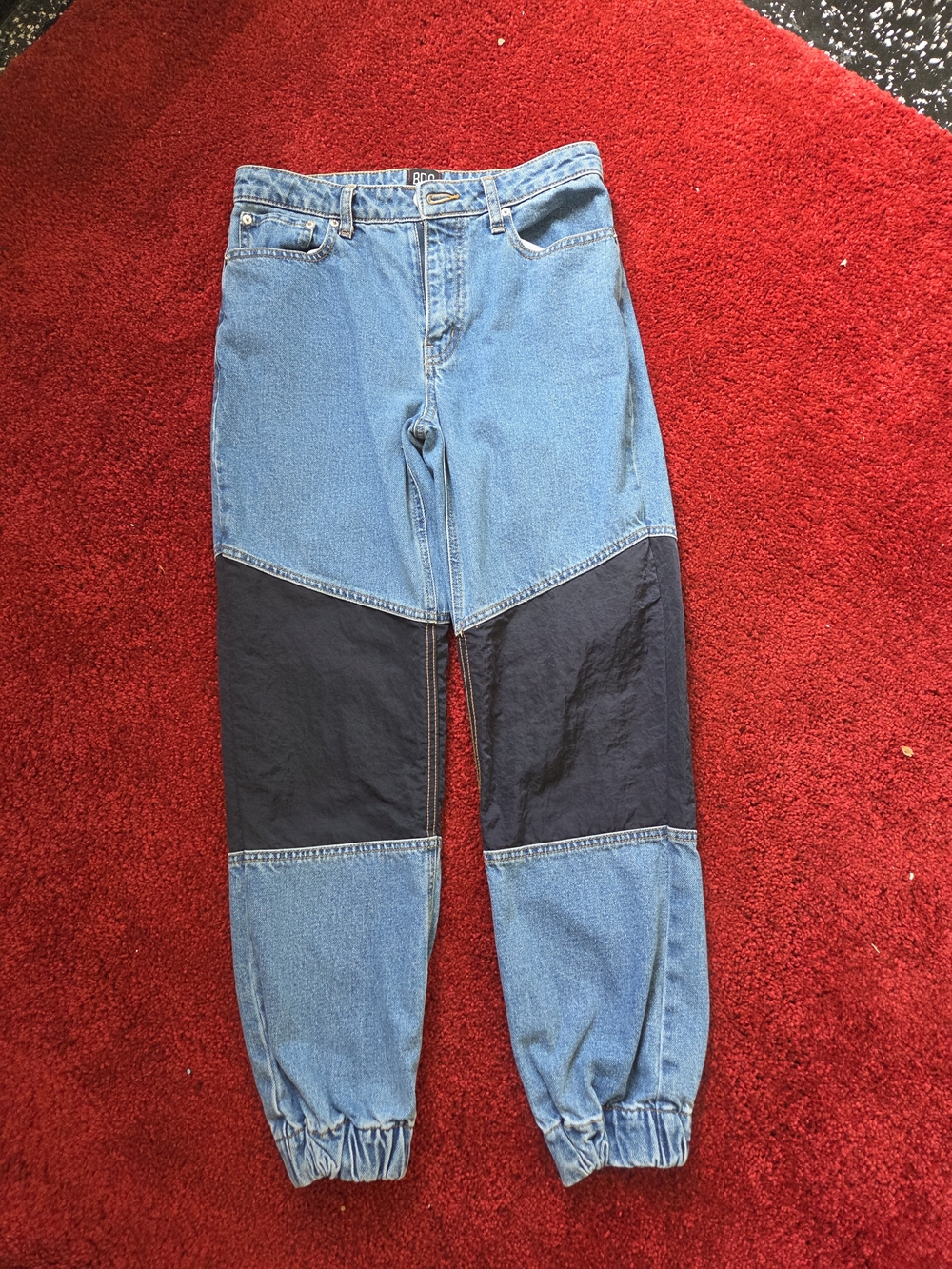 BDG Light Blue Denim Jeans with Gold Stitching